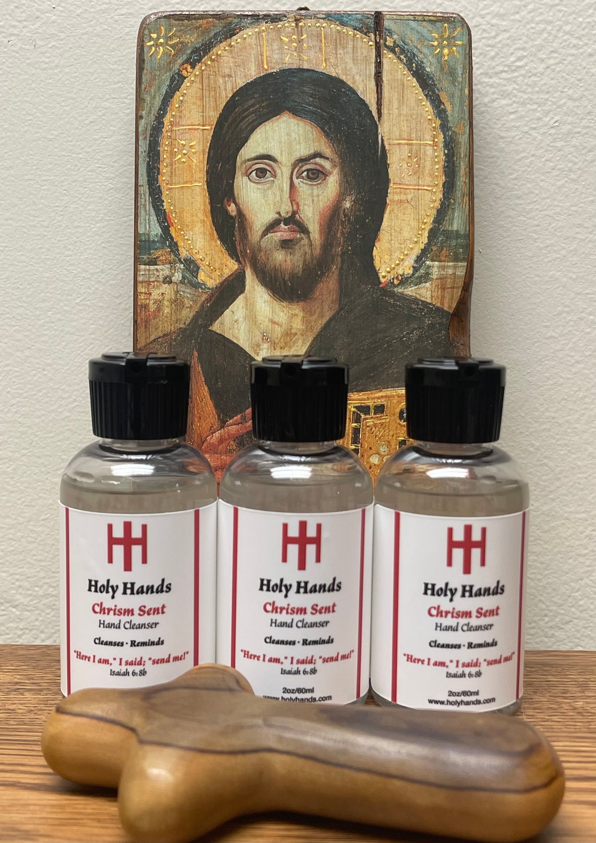 Holy Hands Chrism Sent Hand Cleanser - Three 2 oz Bottles - FREE SHIPPING