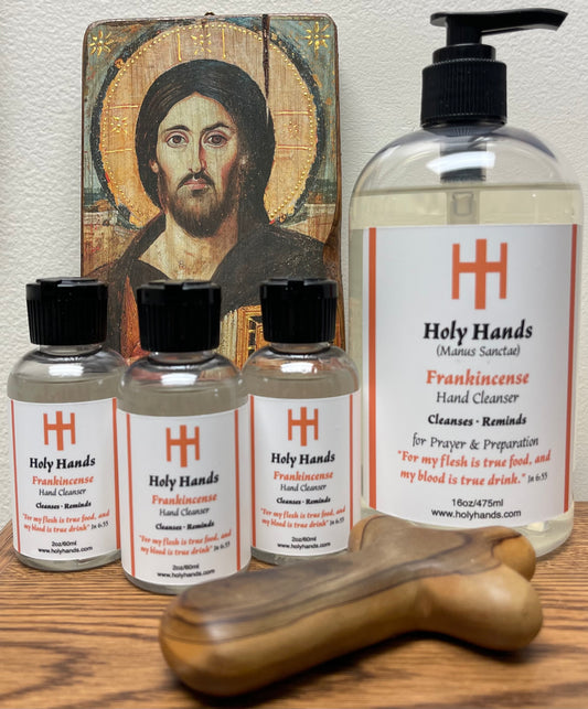 Holy Hands Frankincense Hand Cleanser - Three 2 oz Bottles and One 16 oz Bottle - FREE SHIPPING