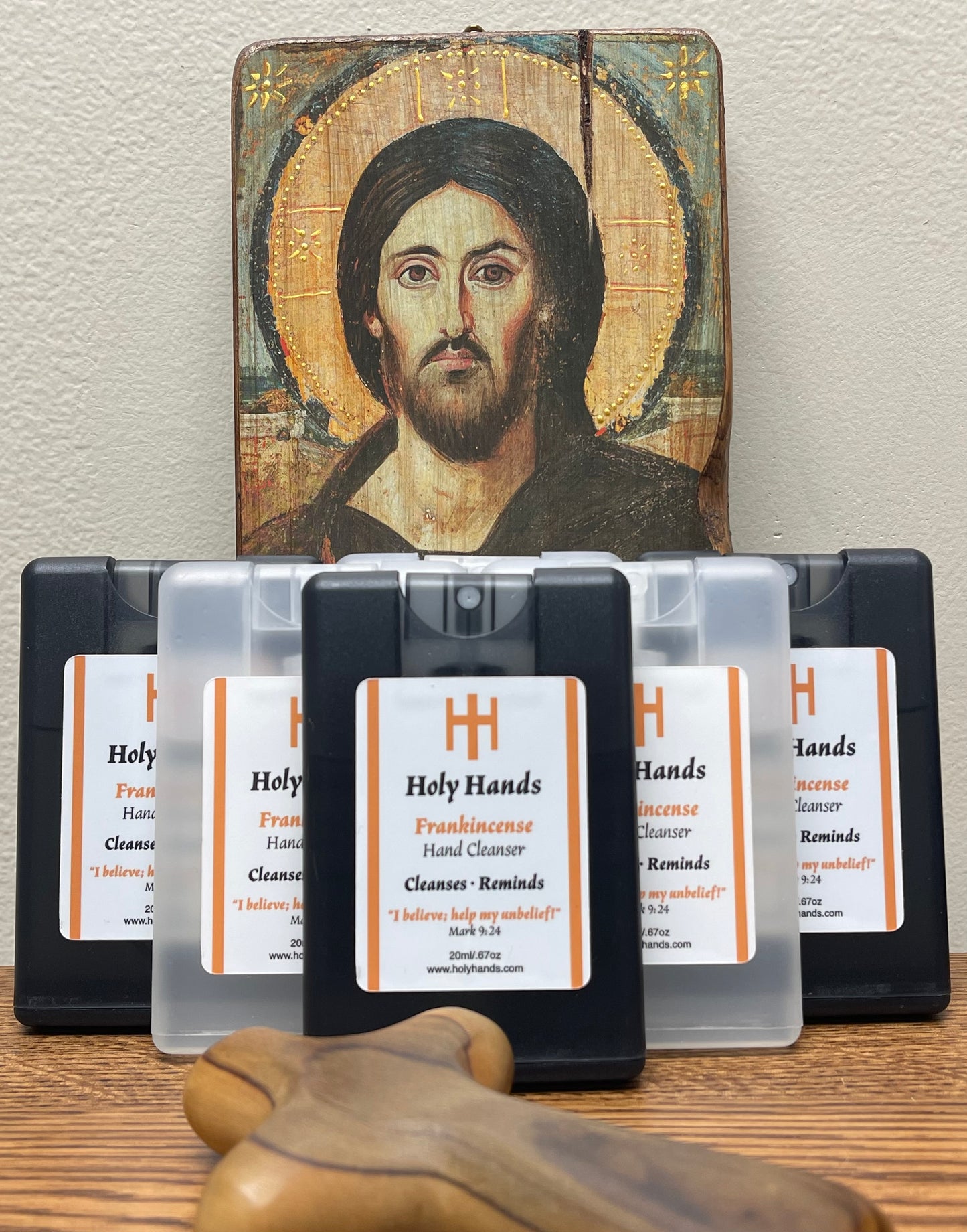 NEW! Holy Hands Frankincense Hand Cleanser - Six Card Style 20 ml Spray Bottles - FREE SHIPPING