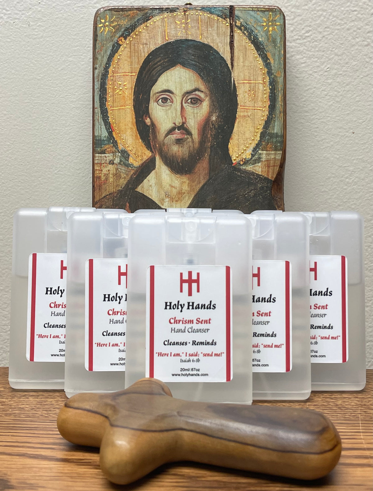 Holy Hands Chrism Sent Hand Cleanser - Six Card Style 20 ml Spray Bottles - FREE SHIPPING